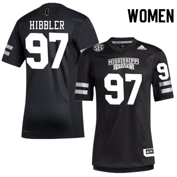 Women #97 Terrance Hibbler Mississippi State Bulldogs College Football Jerseys Stitched-Black